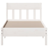 Bed Frame without Mattress White 90x200 cm Solid Wood Pine 842659