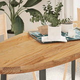 Table Top Light Brown 140x60x4 cm Solid Wood Oak Oval 4009052