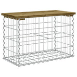 Garden Bench Gabion Design 63x31.5x42 cm Impregnated Wood Pine 834346