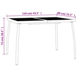 Garden Dining Set Anthracite Powder-Coated Steel Medium Foldable 3187980