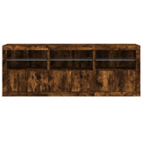 Sideboard with LED Lights Smoked Oak 181.5x37x67 cm 3209006
