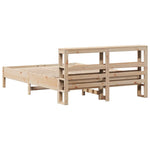 ZNTS Bed Frame without Mattress 150x200 cm King Size Solid Wood Pine 3306144