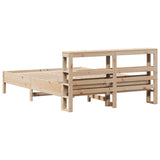 ZNTS Bed Frame without Mattress 150x200 cm King Size Solid Wood Pine 3306144