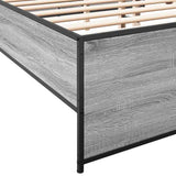 Bed Frame without Mattress Grey Sonoma 160x200 cm 3279880