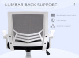 Mesh Office Chair, Computer Desk Chair with Flip-up Armrests, Lumbar Back Support and Swivel Wheels, T3398P330551