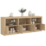 Sideboard with LED Lights Sonoma Oak 181.5x37x67 cm 3209004