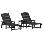 Garden Lounge Furniture 3 pcs Black 38 x 38 x 46cm Polyethylene 3335856