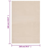 Shaggy Rug Beige 240x340 cm Polyester 353837