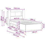 Bed Frame with Storage Artisan Oak 100 x 200 cm Engineered Wood 3433822