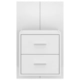 810990 Wall-mounted Bedside Cabinets 2 pcs White