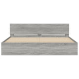 Bed Frame Grey Sonoma Engineered wood, Plywood Super King 3207593