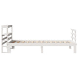 Bed Frame with Headboard without Mattress White 90x200 cm 3306107