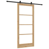 Sliding Door ORKDAL Natural and Black 93 x 211 cm 3332037