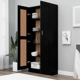 Book Cabinet Black 82,5x30,5x185,5 cm Engineered Wood 802733