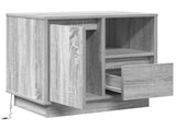 Bedside Cabinet Grey 50 x 34.5 x 50 cm Engineered wood 869588