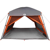 Family Tent Cabin 6-Person Grey and Orange Waterproof 4009568