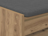 Hall Bench with Cushion with Shelf Artisan Oak 103 x 38 x 45 cm 891591