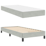 Box Spring Bed with Mattress Light Grey 90 x 220 cm Fabric 3398773