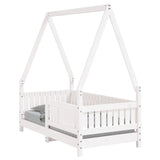 Kids Bed Frame White 70x140 cm Solid Wood Pine 834502