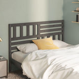 Bed Headboard Grey Solid pine wood 156 cm x 4 cm x 100 cm 814151