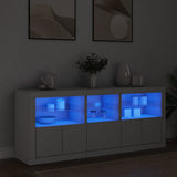 Sideboard with LED Lights White 162x37x67 cm 3208995
