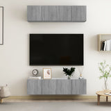 Wall TV Cabinets 4 pcs Grey Sonoma 60x30x30 cm Engineered Wood 3120204