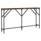 Console Table Smoked Oak 140x23x75 cm Engineered Wood 837774