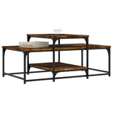 Coffee Table Smoked Oak 102x60x45 cm Engineered Wood 835316