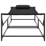 Garden Sunbed with Pillow 2 pcs Black Powder-Coated Steel 42003023