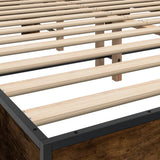 Bed Frame without Mattress Smoked Oak 150x200 cm King Size 3280099