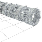 Fence with Posts Silver 1 x 25 m Steel 3337120