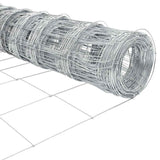 Fence with Posts Silver 1 x 25 m Steel 3337120
