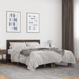 Bed Frame without Mattress Brown Oak 120x200 cm 3280111