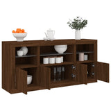 Sideboard with LED Lights Brown Oak 142.5x37x67 cm 3209071