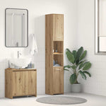 ZNTS Bathroom Cabinet Artisan Oak 30x30x183.5 cm Engineered Wood 859394