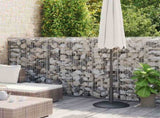 Gabion Wall with Covers Galvanised Steel 600x50x150 cm 143582