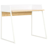 Desk White and Oak 90x60x88 cm 20265