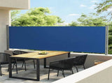 Patio Retractable Side Awning 140x600 cm Blue 313371