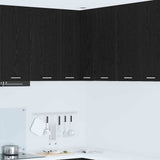 Hanging Cabinet Black Oak and White 57 x 57 x 80 cm 884291
