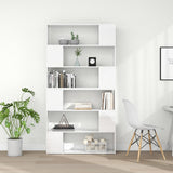 Book Cabinet Room Divider High Gloss White 100x24x188 cm 3082077