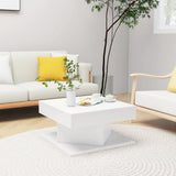 ZNTS Coffee Table White 57x57x30 cm Engineered Wood 808368