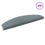 Self-adhesive Stair Mats 15 pcs Sea Blue 80 x 24.5 x 3.5 cm 42038644