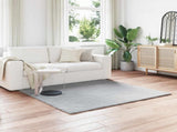 Anti-Slip Faux Rabbit Fur Rug OLITE Grey 160 x 160 cm Polyester 42021686