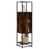 Highboard Smoked Oak 35.5x35x139 cm Engineered Wood and Metal 849036
