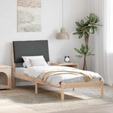 Bed frame Brown and dark grey 80 x 200 cm Solid pine wood 878780