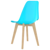 Dining Chairs 4 pcs Blue Plastic 289126