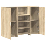 Reception Desk Sonoma Oak 135x50x103.5 cm Engineered Wood 3324189