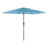 Garden Parasol with Steel Pole Blue 300x200x250 cm 4005094