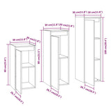 TV Cabinets 3 pcs Solid Wood Pine 3100159