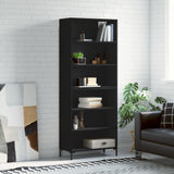 Highboard Black 69.5x32.5x180 cm Engineered Wood 3189574